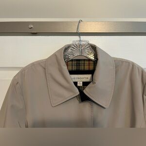 Liz Claiborne Classic Tan Women's Waterproof Rain Jacket Trench Coat